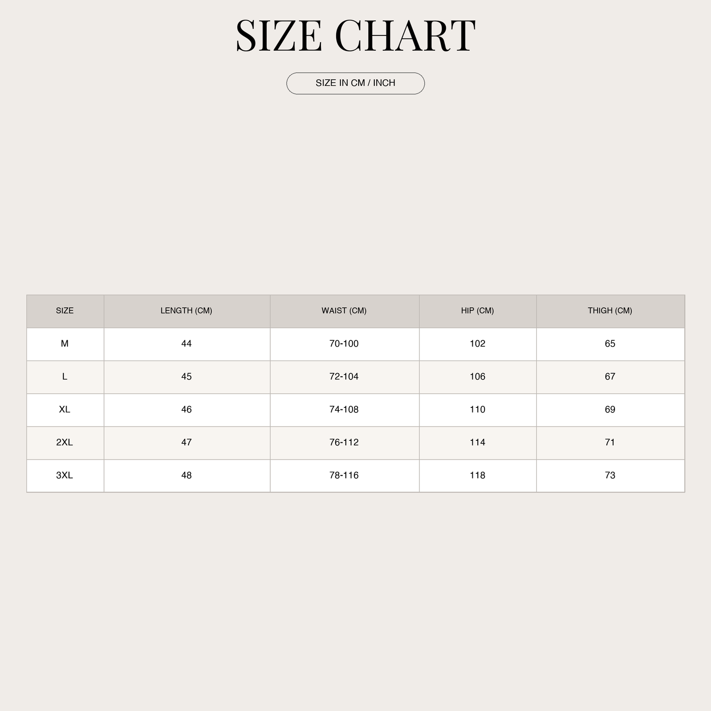 Men's Linen Shorts – Drawstring Lightweight and Breathable size chart