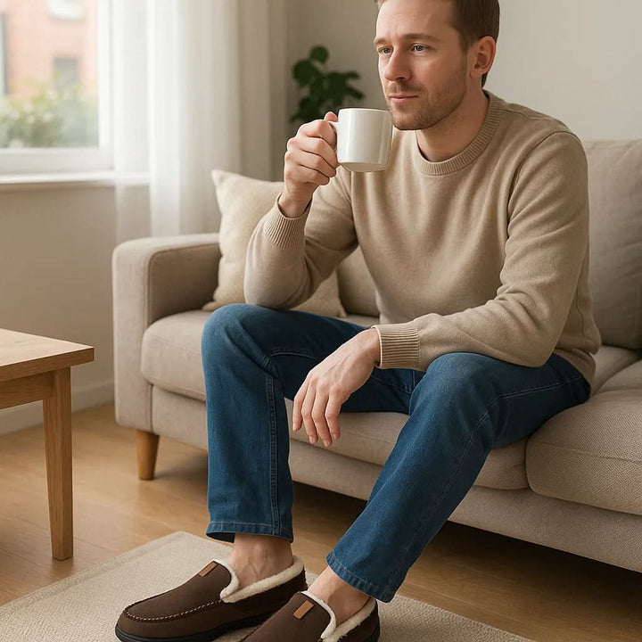 Men's Loafer Slippers – In Wool Design with Soft Lining 2