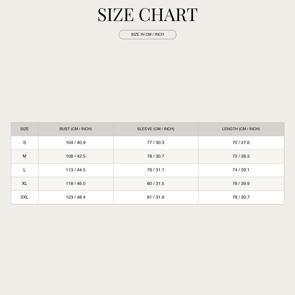 Men's Long-Sleeve Raglan Shirt – Sporty and Comfortable size chart