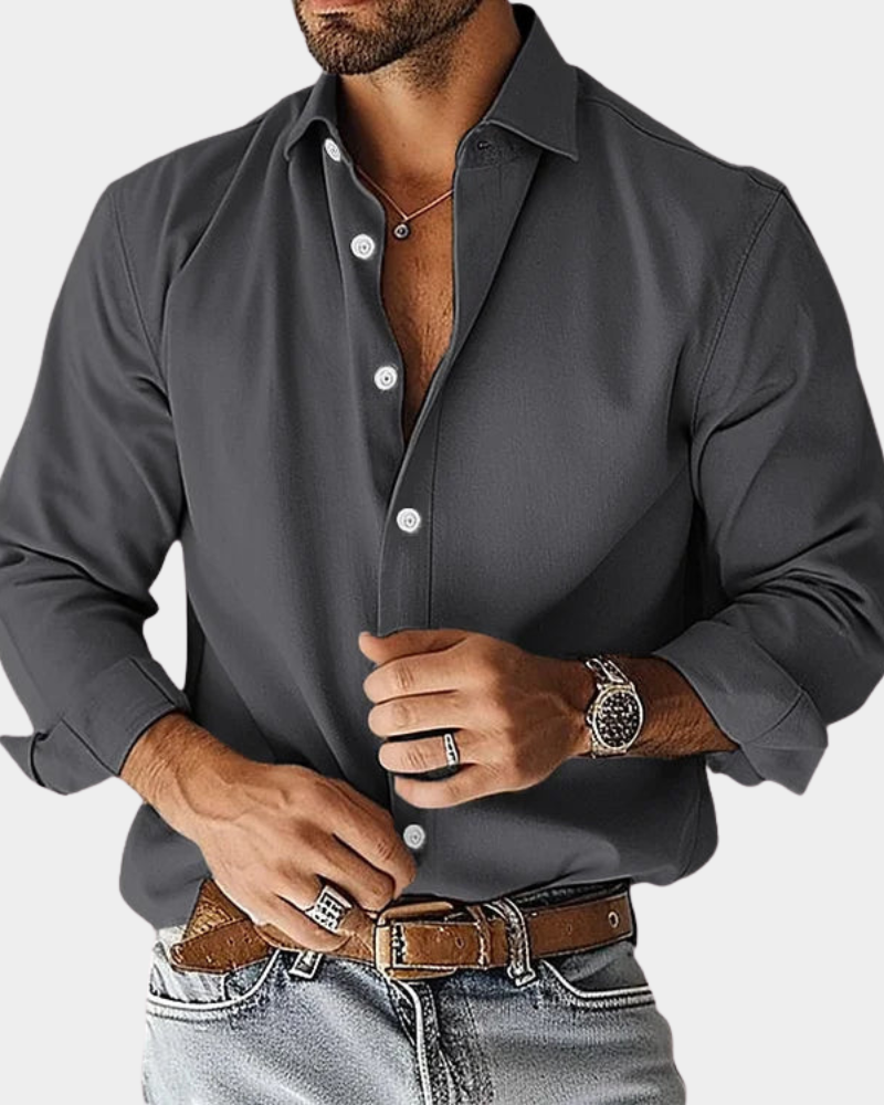 Men_s_Long_Sleeve_Shirt_Classic_Collar_and_Comfortable_Fit_2