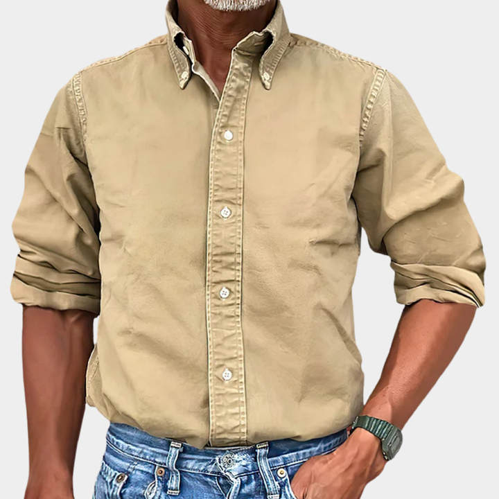 Mens_Long_Sleeve_Shirt_Button_Down_Collar_and_Comfortable_Fit_1