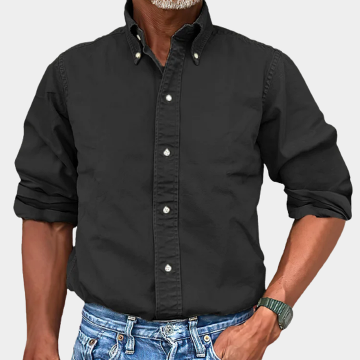 Mens_Long_Sleeve_Shirt_Button_Down_Collar_and_Comfortable_Fit_2