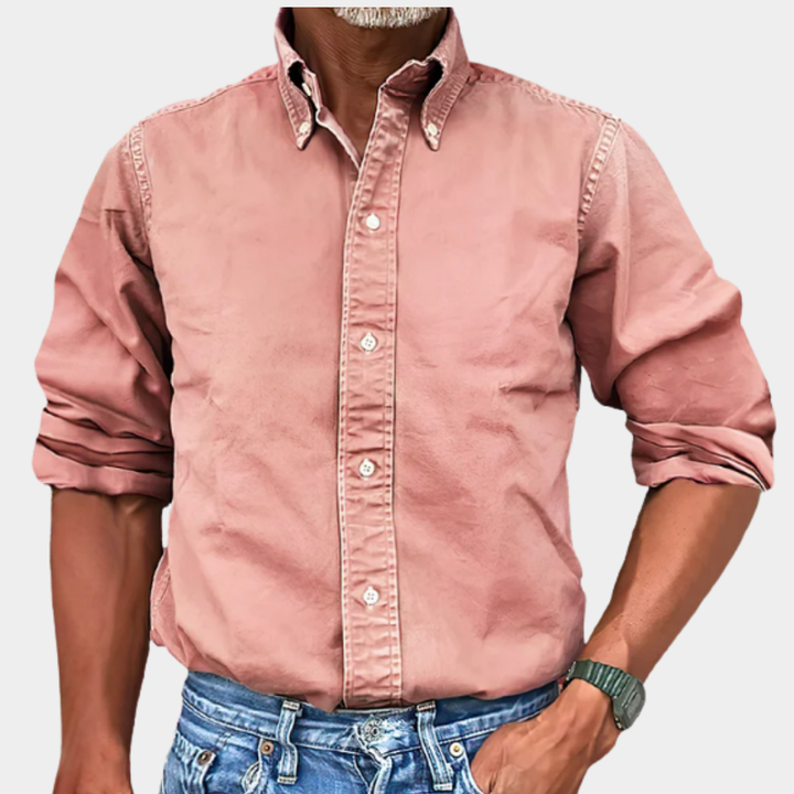Mens_Long_Sleeve_Shirt_Button_Down_Collar_and_Comfortable_Fit_5