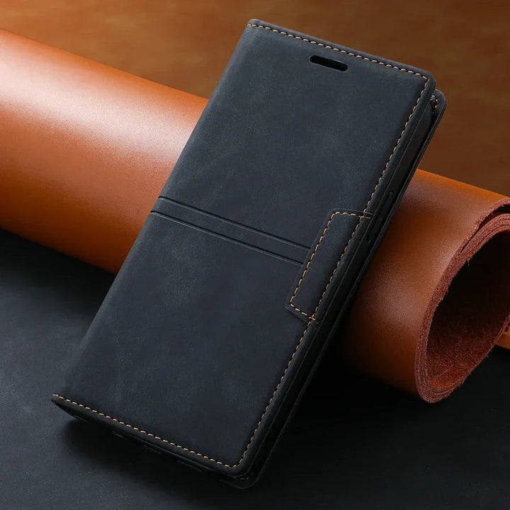 Men's Magnetic Leather Wallet Case – With Flip-Case Function 1