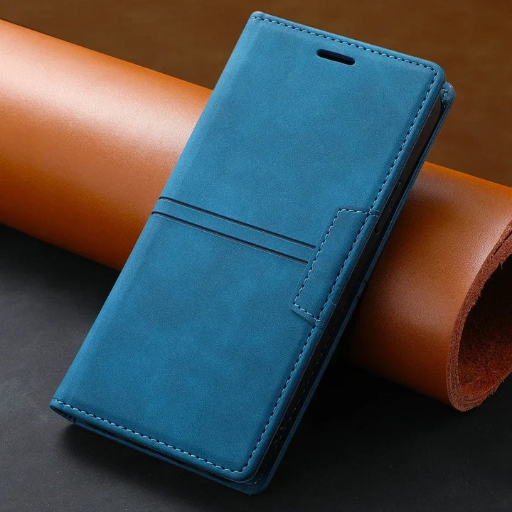Men's Magnetic Leather Wallet Case – With Flip-Case Function 5