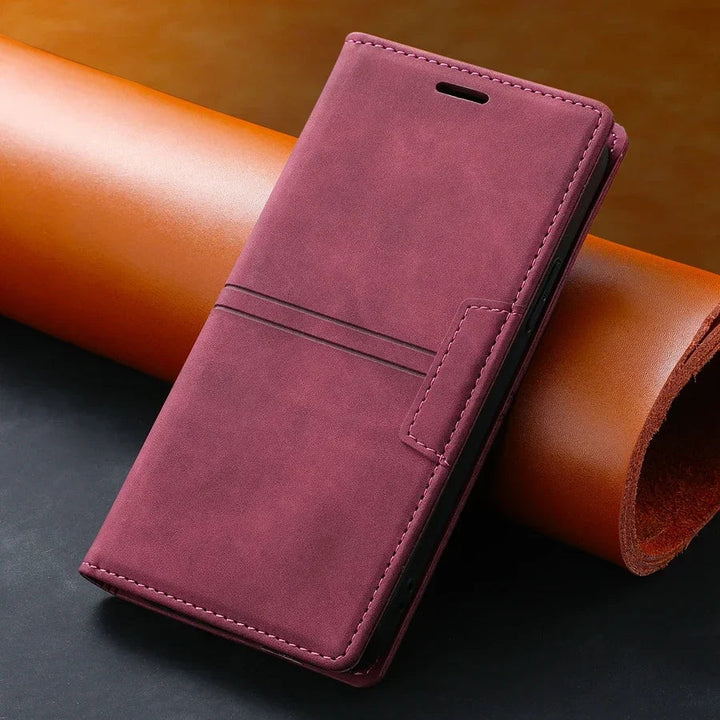 Men's Magnetic Leather Wallet Case – With Flip-Case Function 6