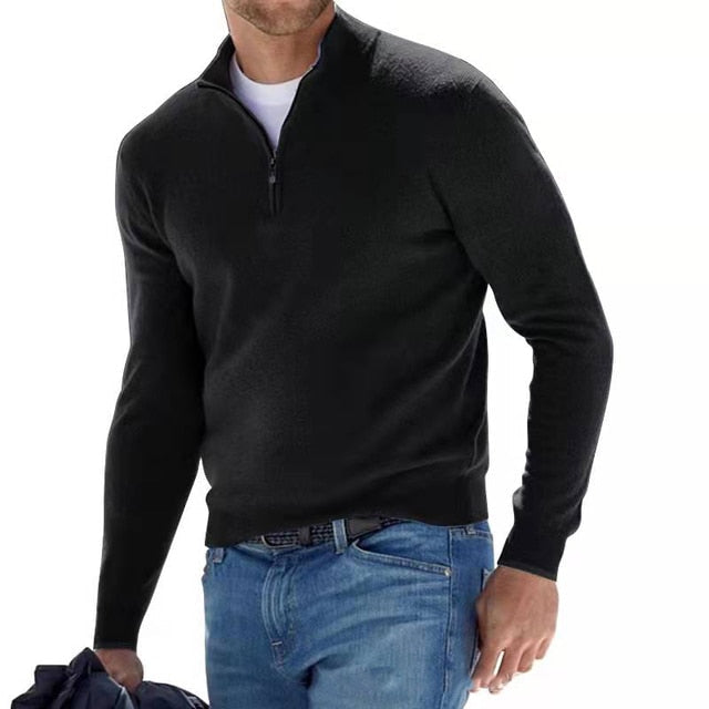 Mens_Merino_Wool_Knit_Sweater_V_Neck_with_Zipper_10