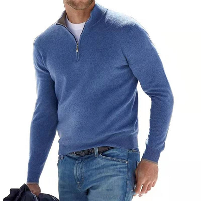 Mens_Merino_Wool_Knit_Sweater_V_Neck_with_Zipper_11