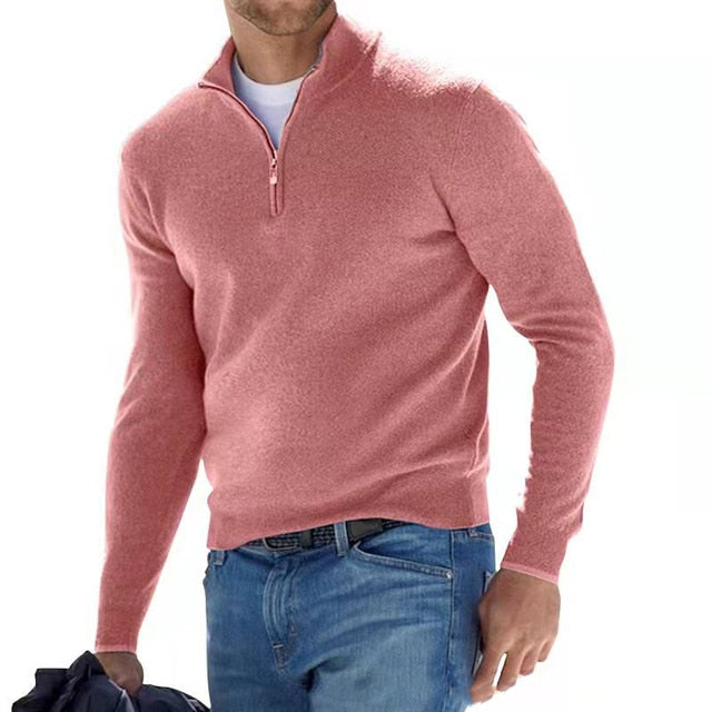 Mens_Merino_Wool_Knit_Sweater_V_Neck_with_Zipper_14