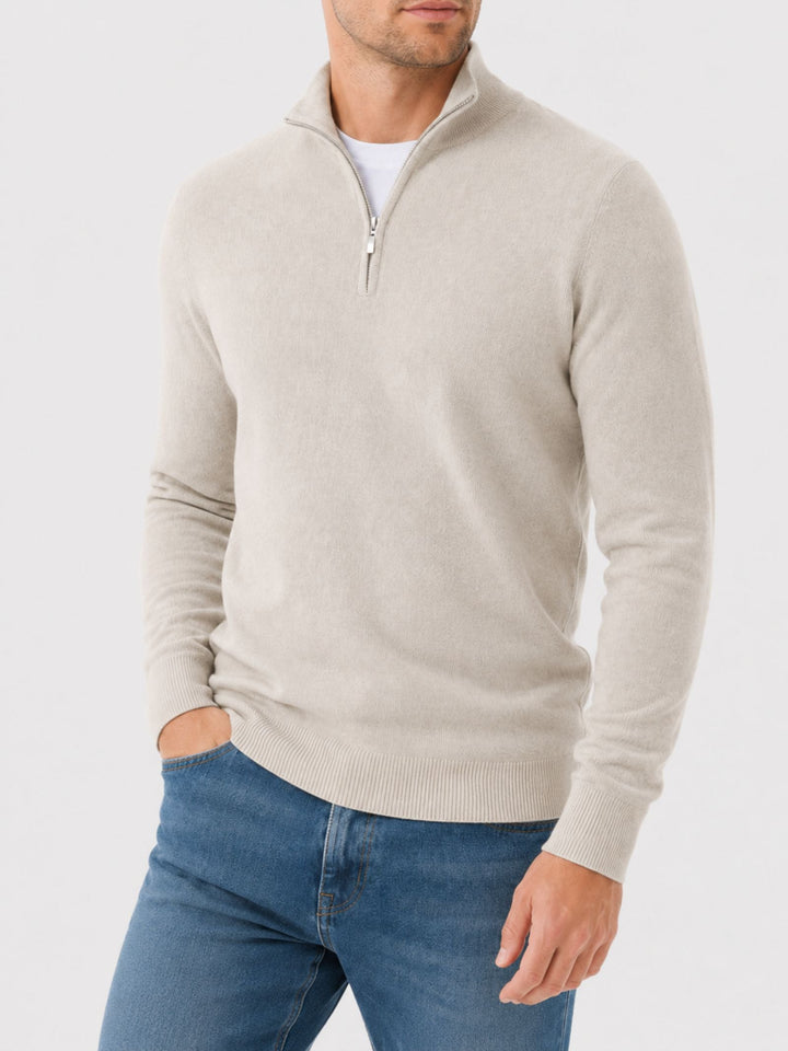 Mens_Merino_Wool_Knit_Sweater_V_Neck_with_Zipper_2