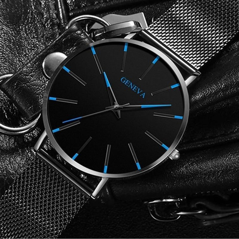 Men's Minimalist Watch – Black Dial and Clear Design 5