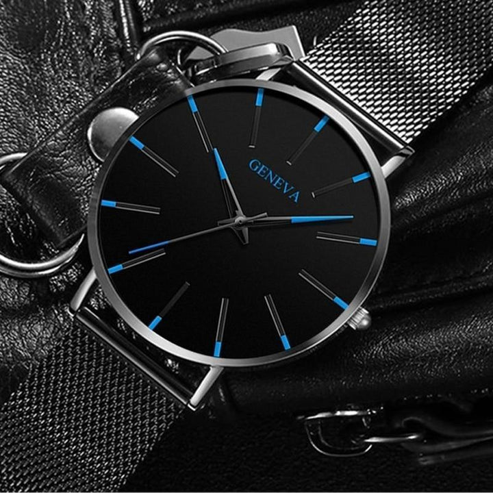 Men's Minimalist Watch – Black Dial and Clear Design 5