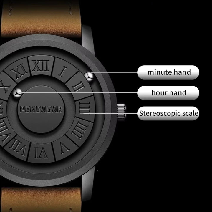 Men's Minimalist Watch – Waterproof with Floating Magnetic Balls 8