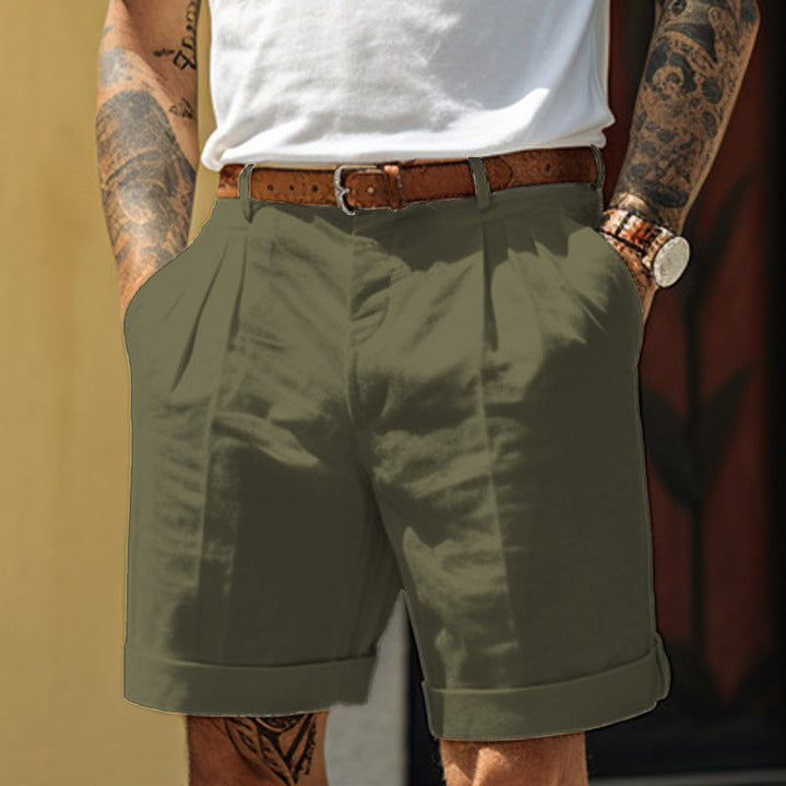 Mens_Modern_Twill_Shorts_Slim_Fit_for_Summer_and_Polished_Style_3