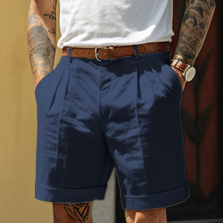 Mens_Modern_Twill_Shorts_Slim_Fit_for_Summer_and_Polished_Style_4