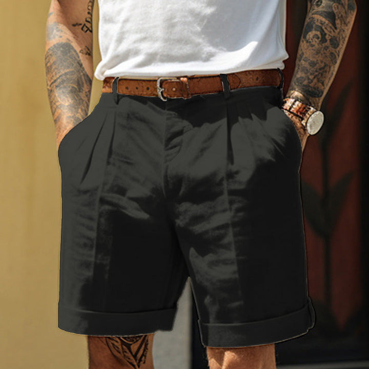Mens_Modern_Twill_Shorts_Slim_Fit_for_Summer_and_Polished_Style_5