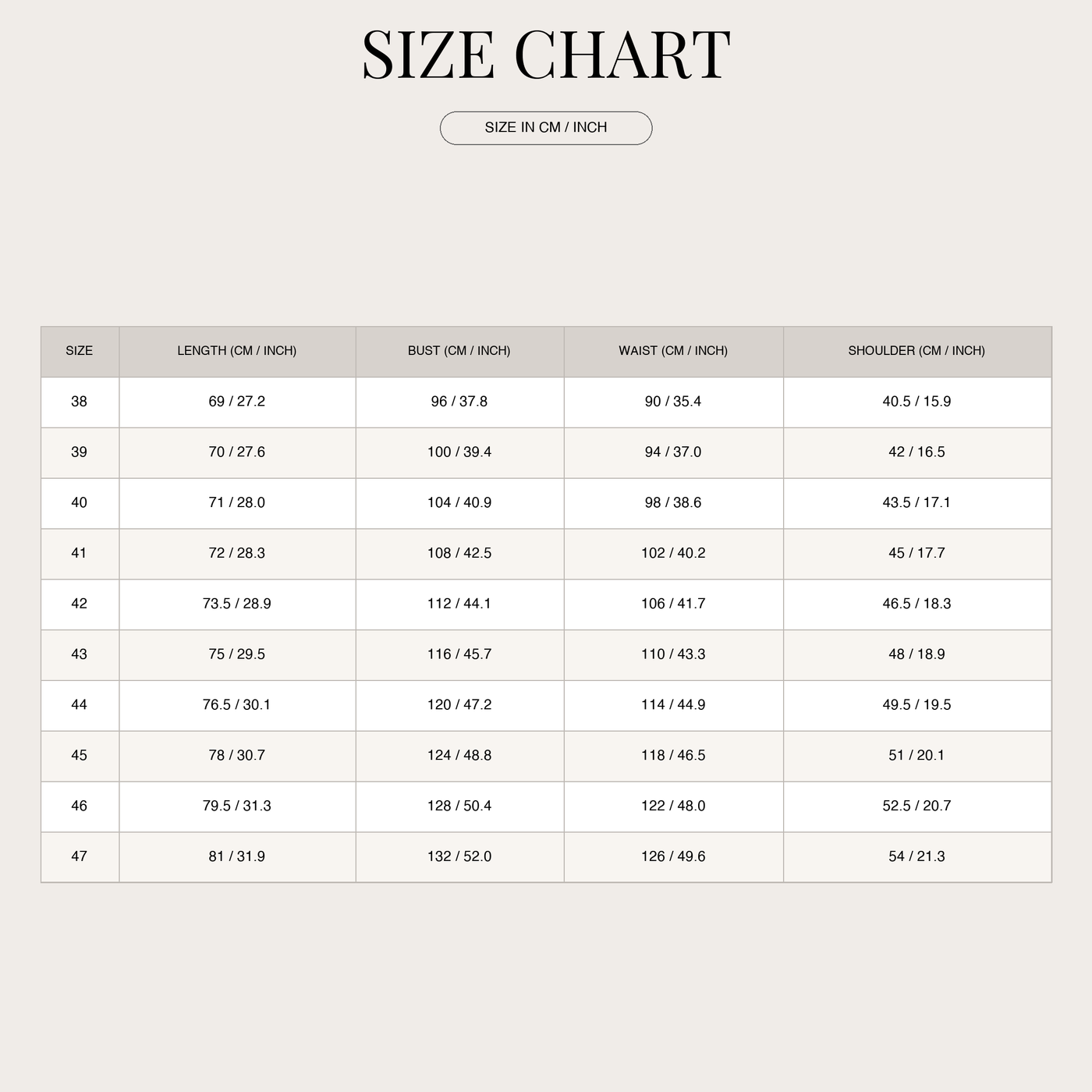Men's Oxford Shirt – Short Sleeve Cotton with Classic Fit size chart