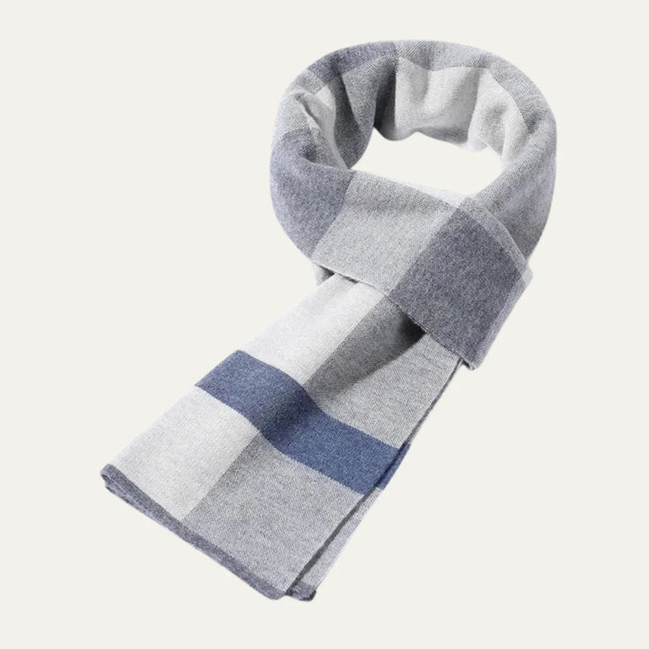 Men's Plaid Scarf Made of Knitted Wool Blend – Extra Long for Warm Winter Days 11