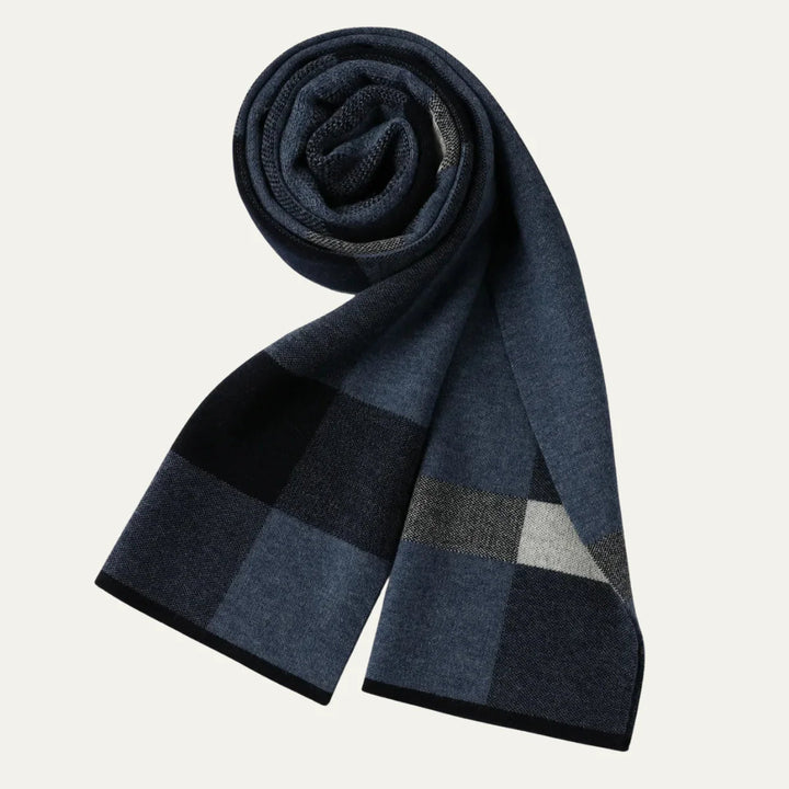 Men's Plaid Scarf Made of Knitted Wool Blend – Extra Long for Warm Winter Days 5