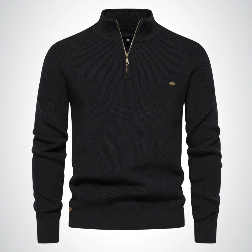 Mens_Polished_Sweater_Soft_Cotton_and_Zipper_Collar_1