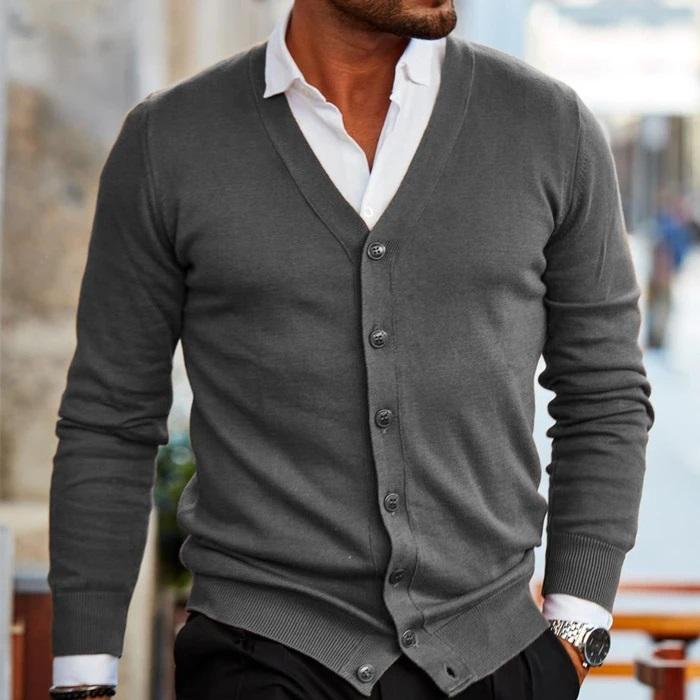 Mens_Polished_V_Neck_Sweater_Button_Closure_and_Slim_Tailoring_5