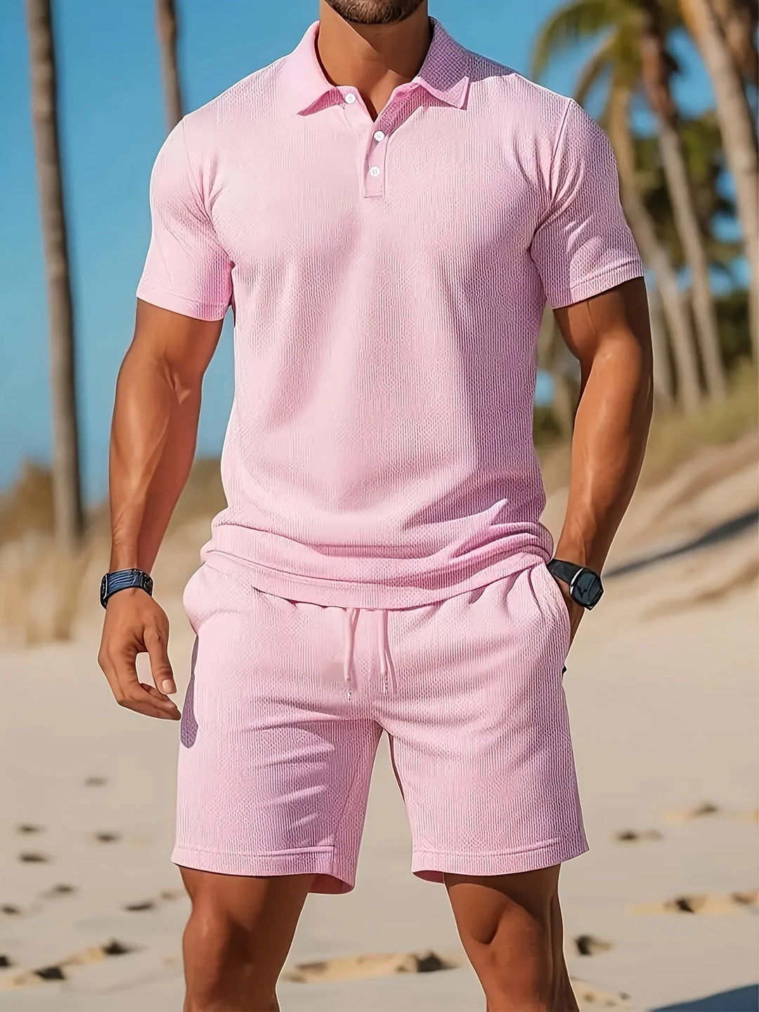 Mens_Polo_Shorts_Set_Complete_Summer_Beach_Outfit_10