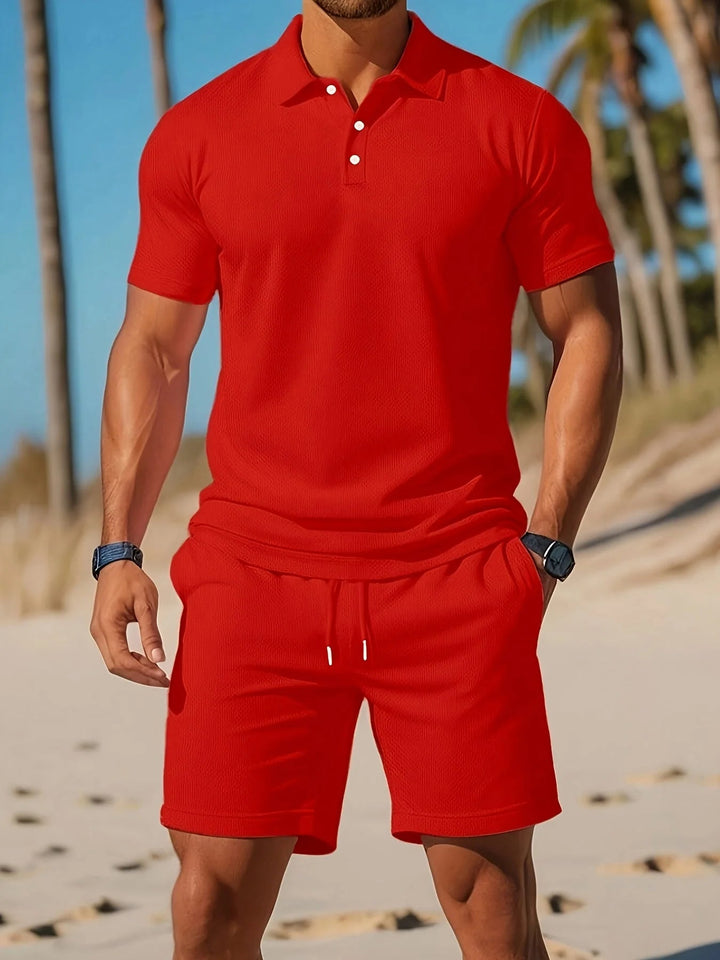 Mens_Polo_Shorts_Set_Complete_Summer_Beach_Outfit_2
