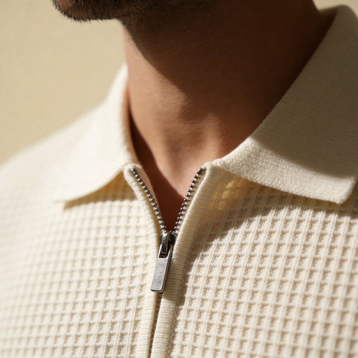 Mens_Polo_Shorts_Set_Short_Sleeves_with_Zipper_Collar_3