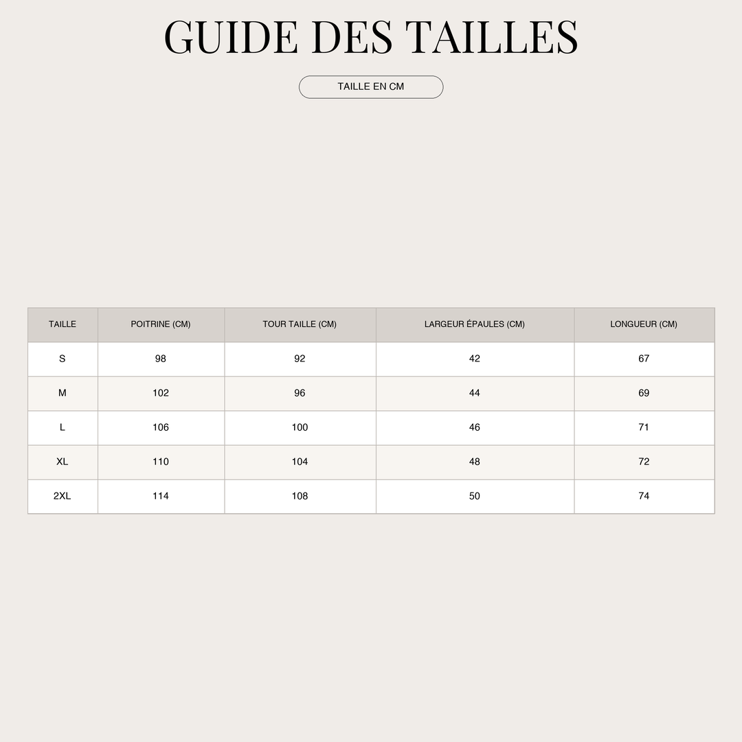 Chemise en flanelle coupe décontractée pour Homme – À carreaux et manches longues size chart