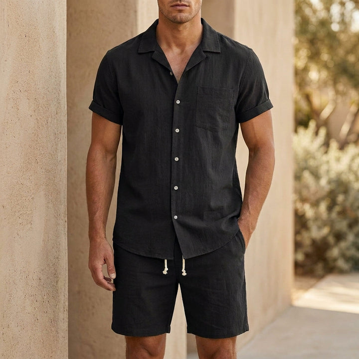 Mens_Relaxed_Set_Short_Sleeve_Shirt_with_Drawstring_Shorts_5