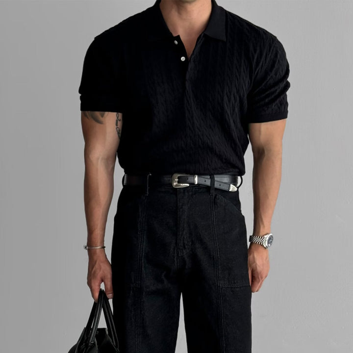 Mens_Riviera_Polo_Shirt_Cotton_Knit_with_Lapel_Collar_5