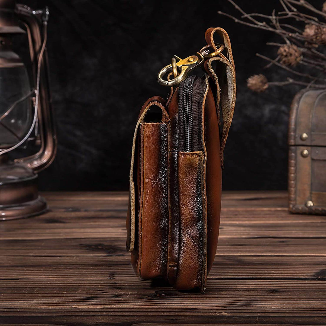 Men's Robust Belt Bag – Made of Real Leather 8