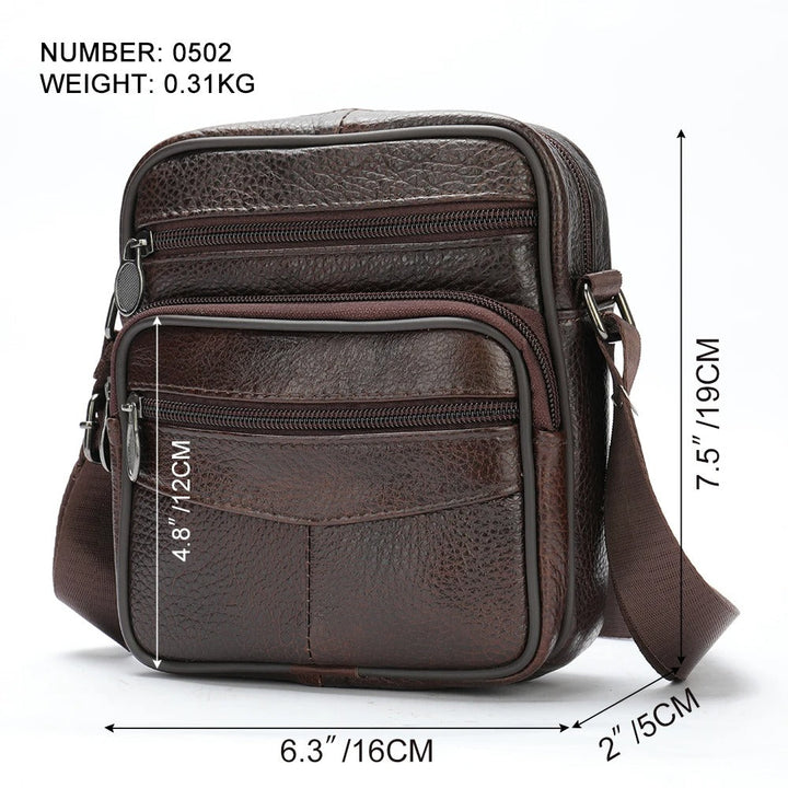 Men's Robust Leather Shoulder Bag – Ideal for the Modern Man with Practical Comfort and Style 4