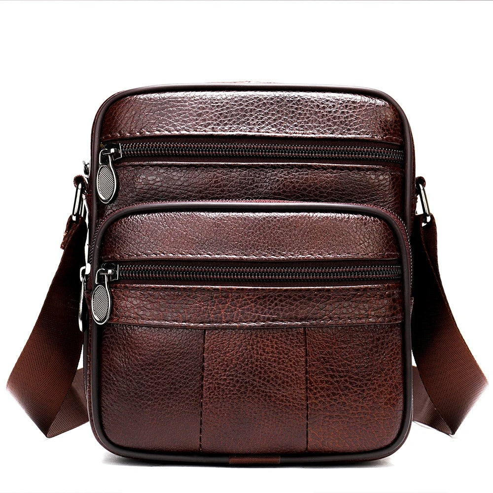 Men's Robust Leather Shoulder Bag – Ideal for the Modern Man with Practical Comfort and Style 6