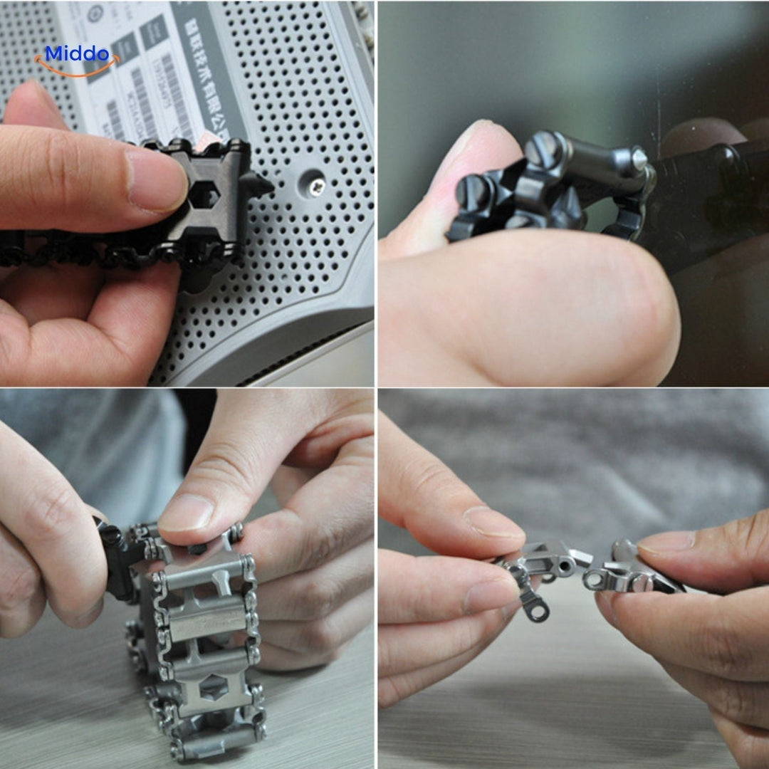 Men's Robust Multitool Bracelet – 29 Functions with or without Logo 10