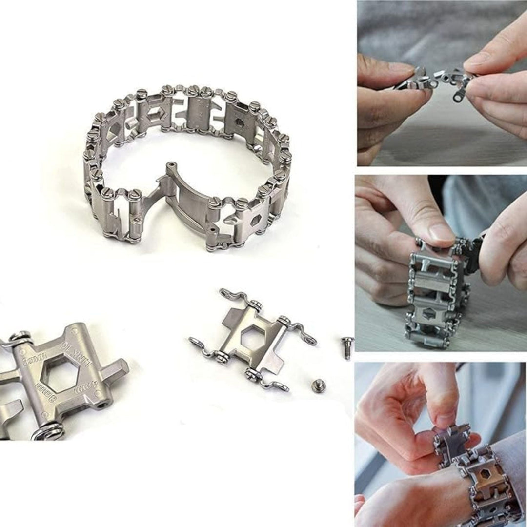 Men's Robust Multitool Bracelet – 29 Functions with or without Logo 12