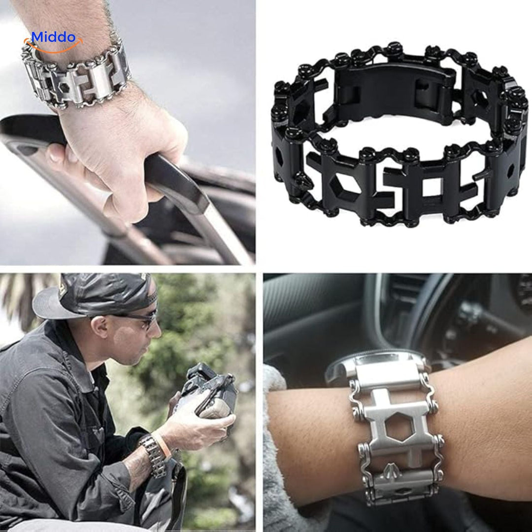 Men's Robust Multitool Bracelet – 29 Functions with or without Logo 13