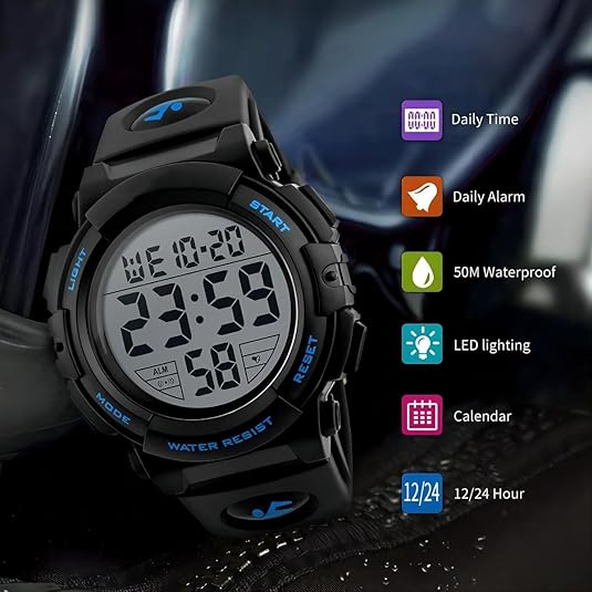 Men's Robust Sport Watch – Digital with Clear LED Display and Waterproof for Everyday Life 3