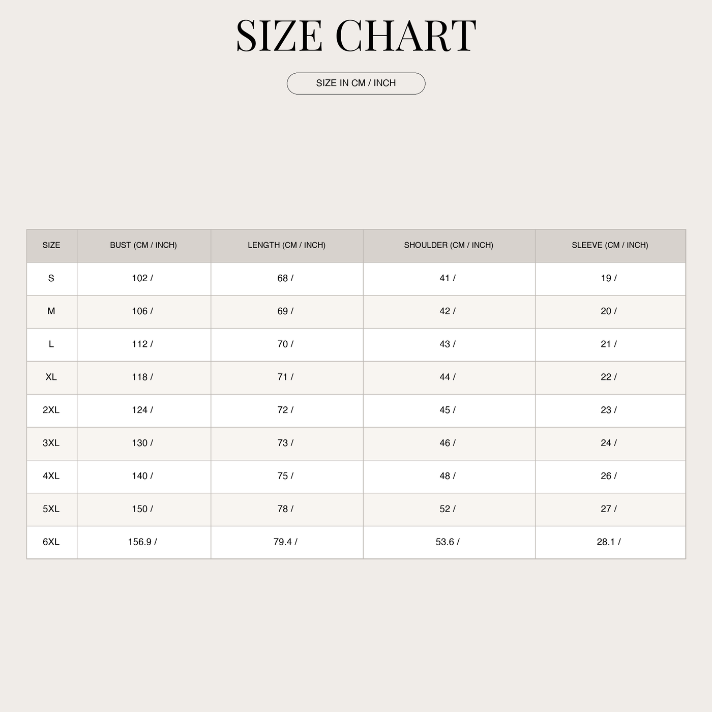 Men's Short-Sleeve Shirt – Breathable and Lightweight with Comfort size chart
