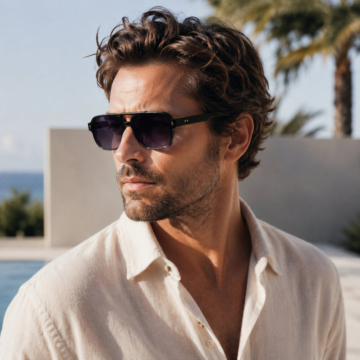 Men's Square Retro Sunglasses – UV400 Protection 1