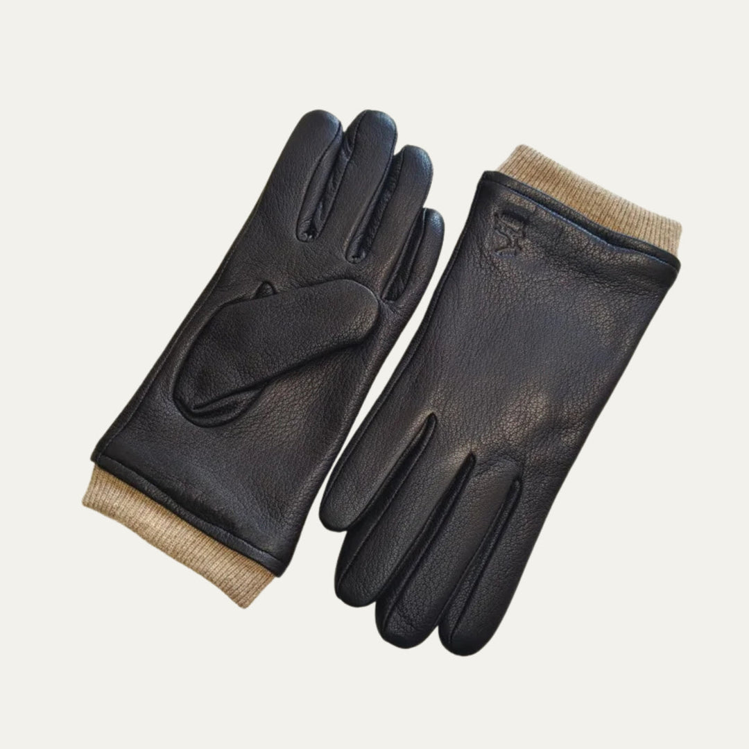 Men's Stylish Leather Gloves – Soft Wool Lined for Cold Days 1