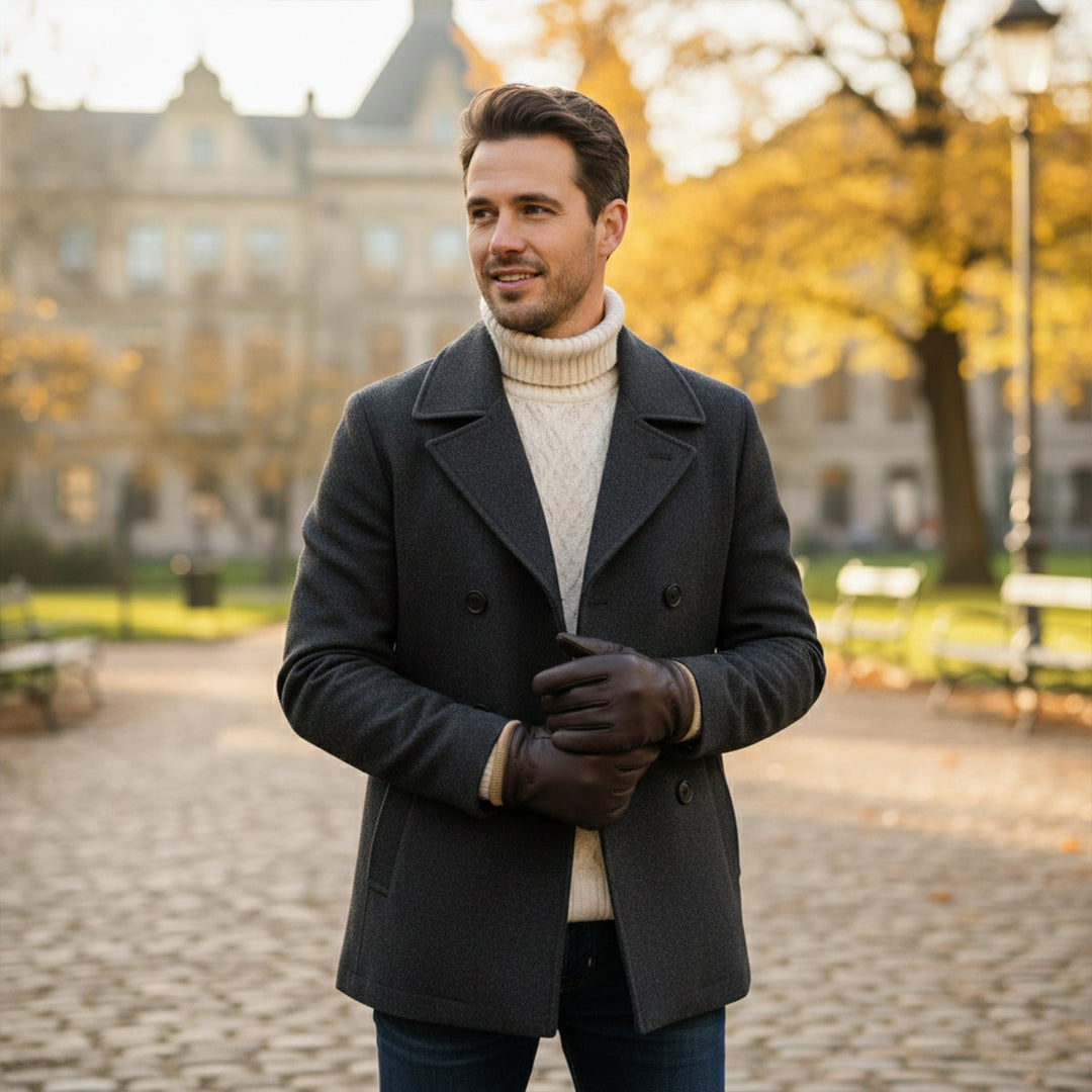Men's Stylish Leather Gloves – Soft Wool Lined for Cold Days 10