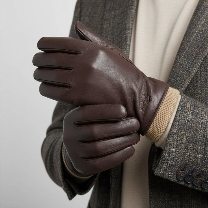 Men's Stylish Leather Gloves – Soft Wool Lined for Cold Days 7