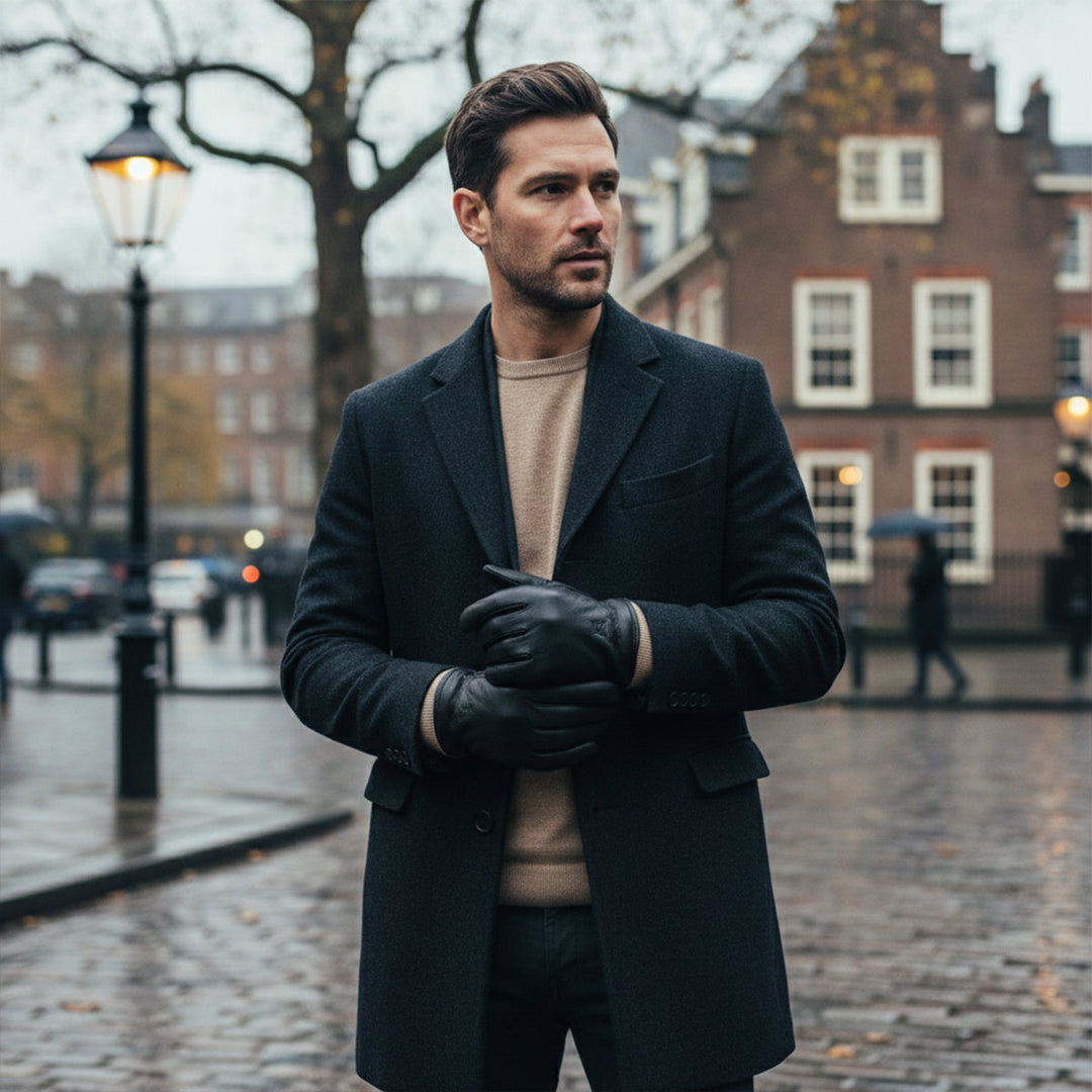 Men's Stylish Leather Gloves – Soft Wool Lined for Cold Days 9