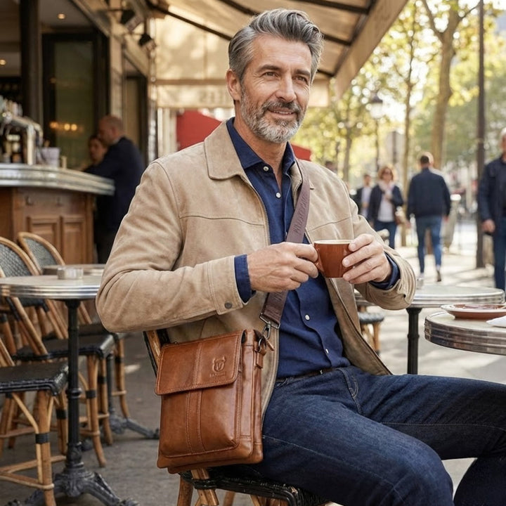 Men's Stylish Leather Shoulder Bag – Functional for Everyday and Profession 1