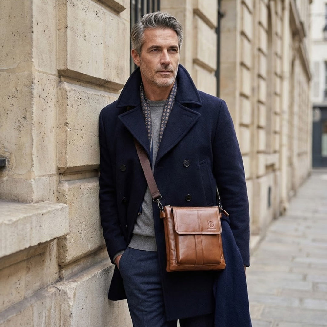 Men's Stylish Leather Shoulder Bag – Functional for Everyday and Profession 3