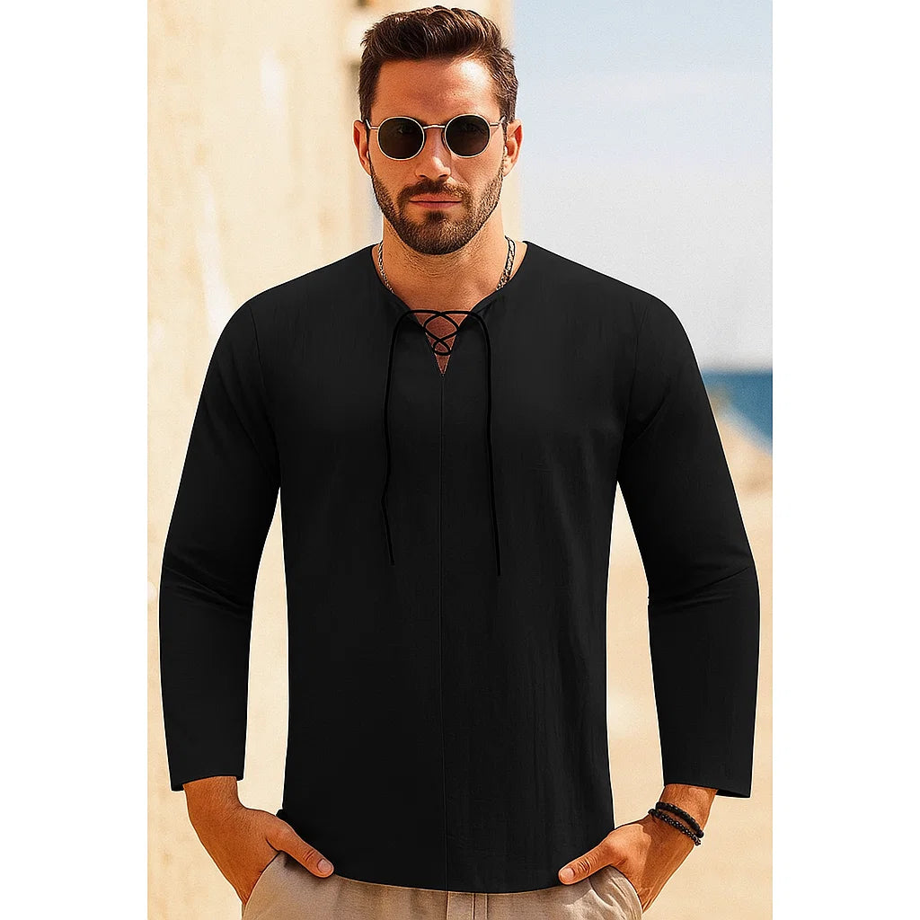 Mens_Summer_Linen_Shirt_with_Lace_Up_Neckline_3