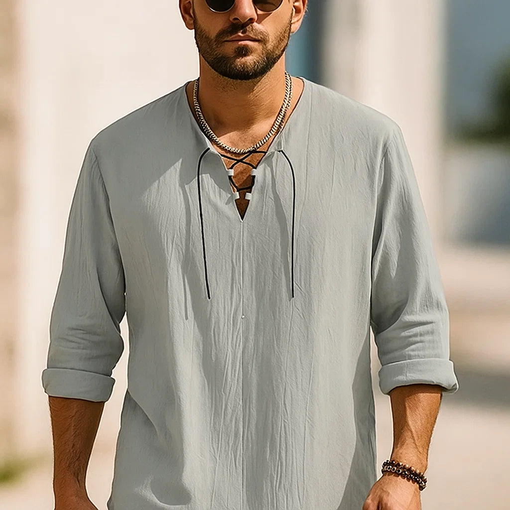 Mens_Summer_Linen_Shirt_with_Lace_Up_Neckline_4