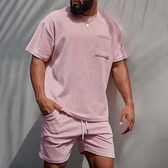 Mens_Summer_Set_Short_Sleeve_Shirt_and_Shorts_Combo_1