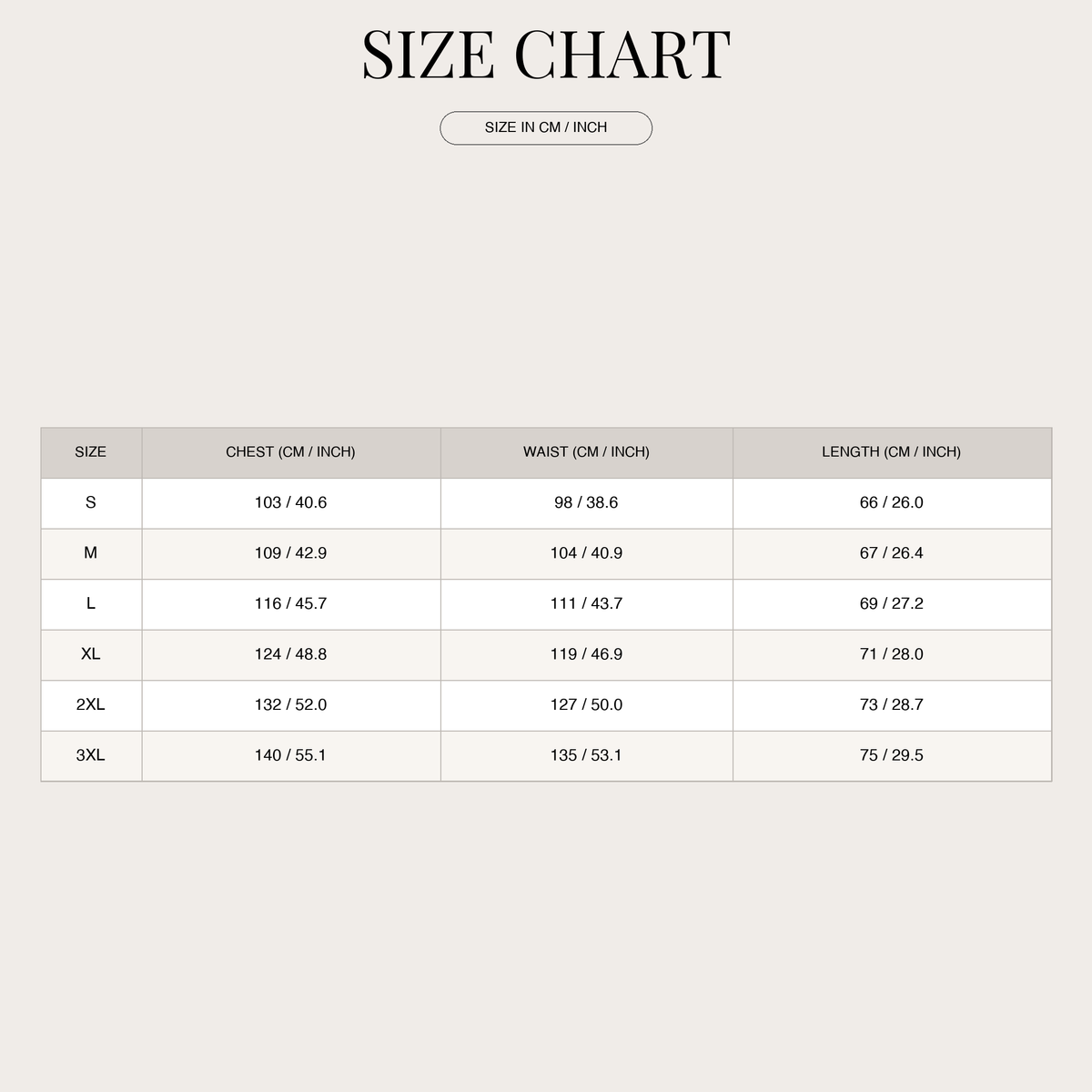 Men's Tailored Lapel Vest – Elegant for Any Occasion size chart